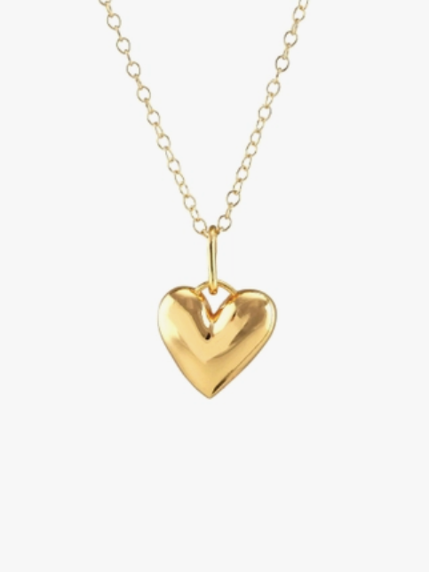 KN Puffy Heart Necklace in 18K Gold Vermeil