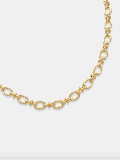 Oval Link Necklace in Gold