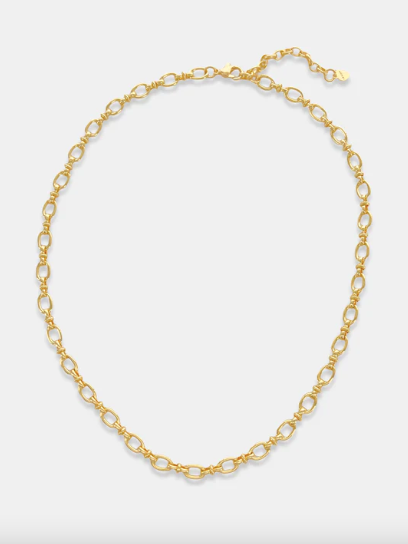 Oval Link Necklace in Gold