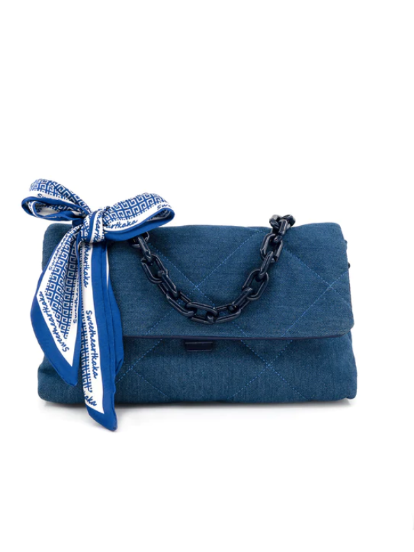Quinn the Quilted Bag in Denim