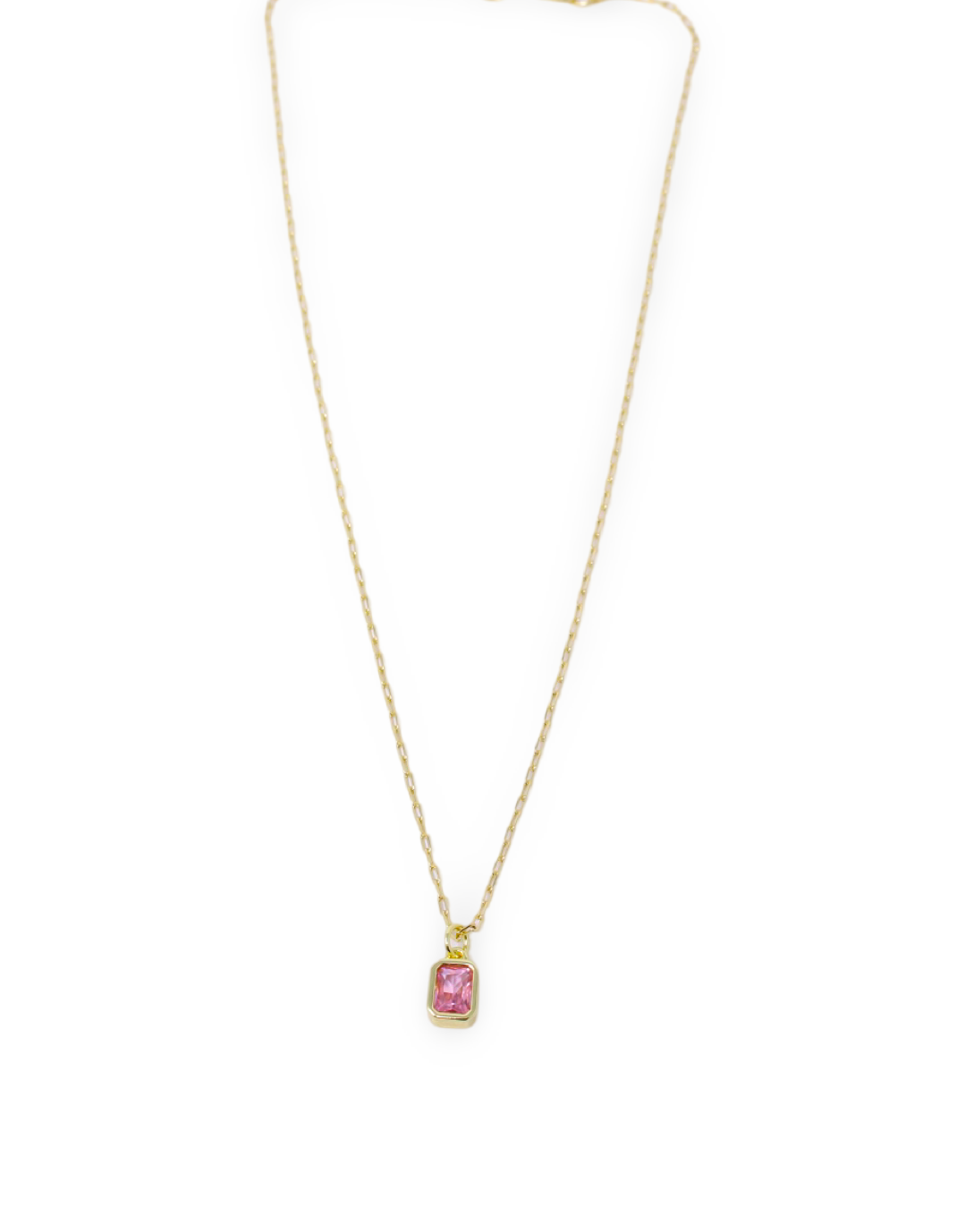 Birthstone Necklace in June Pink Alexandrite