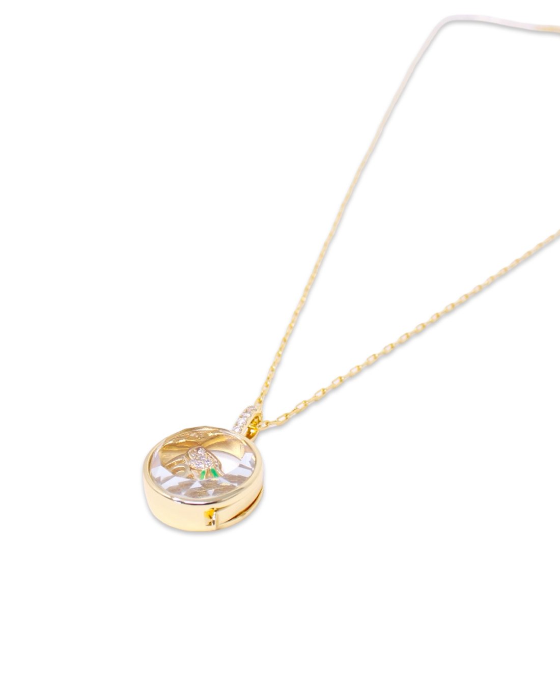Shaker Charm Necklace in Gold