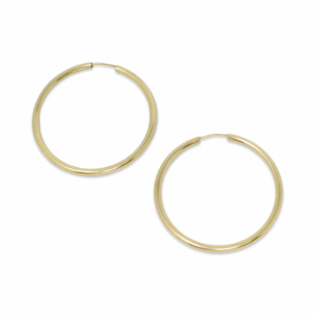 Medium Thicker Hoops in Gold Fill