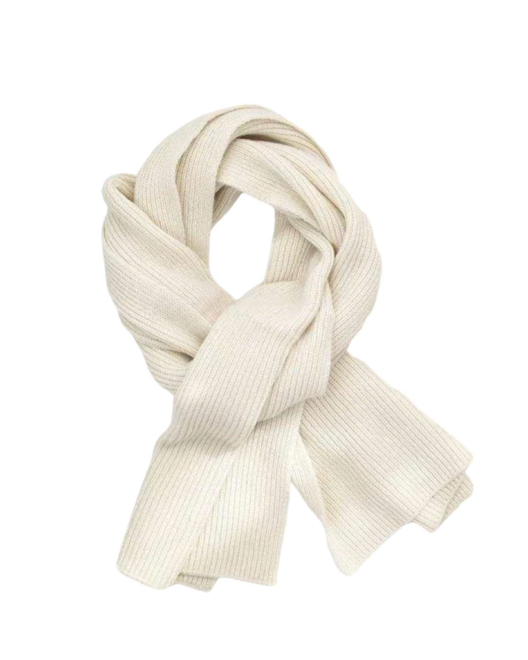 Wool Blend Scarf in Ivory