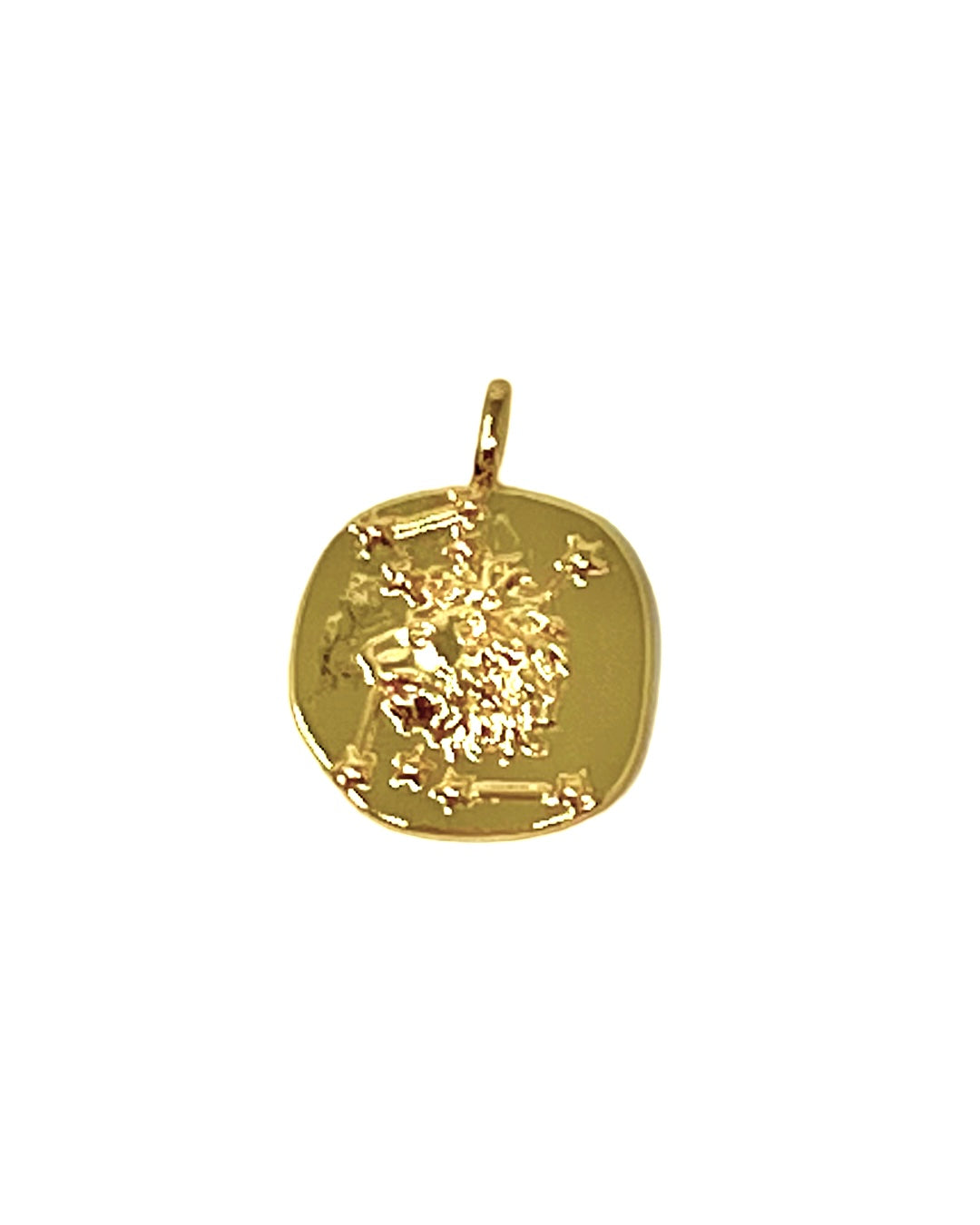 Lion Head Charm in Gold