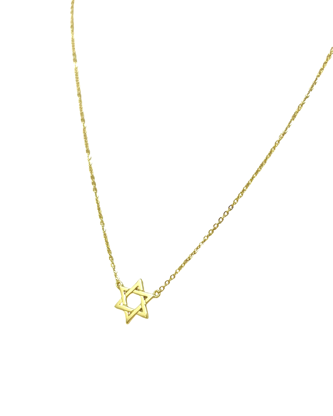 Simple Star of David Necklace in Gold