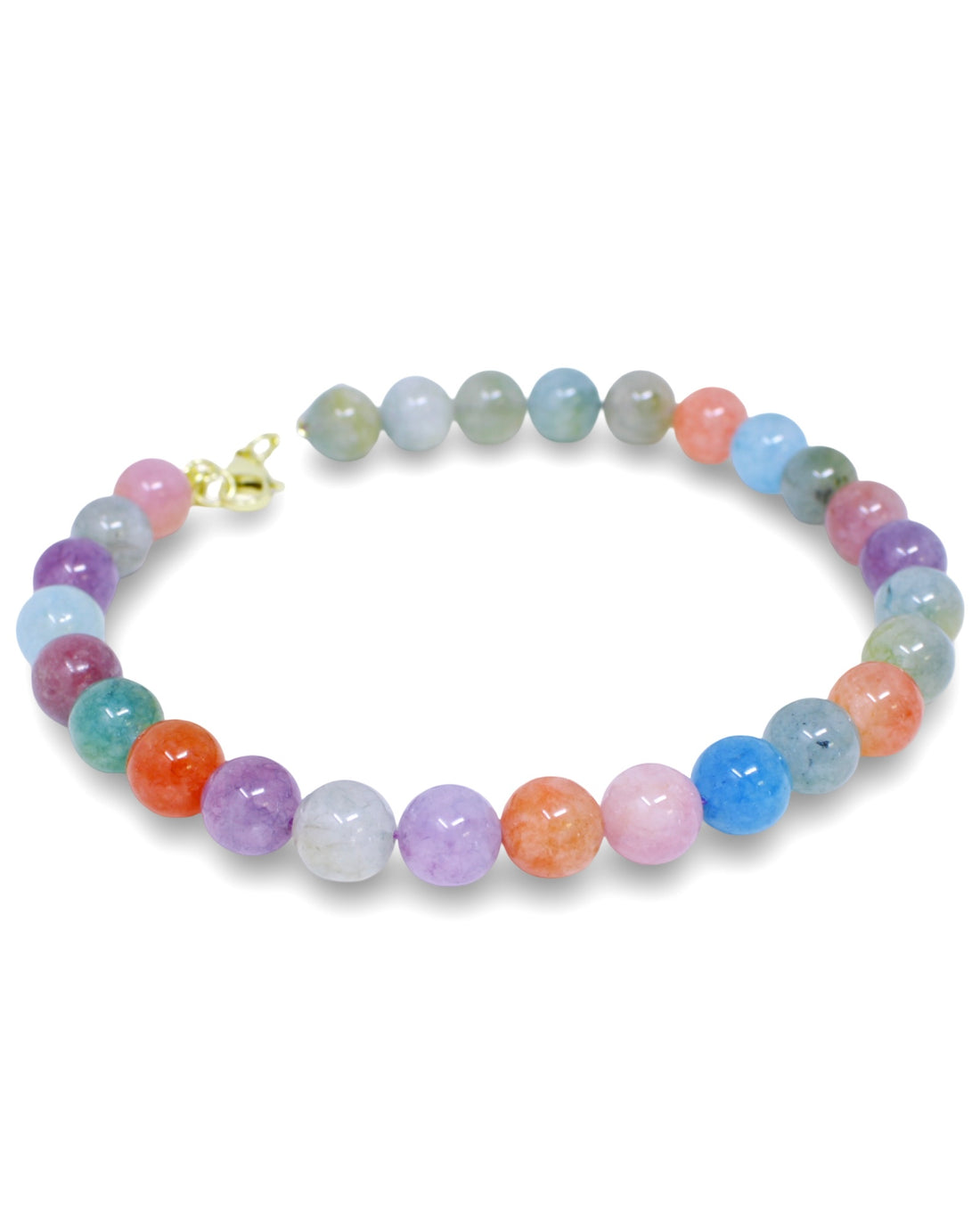 Bold Beaded Quartz Necklace in Multi