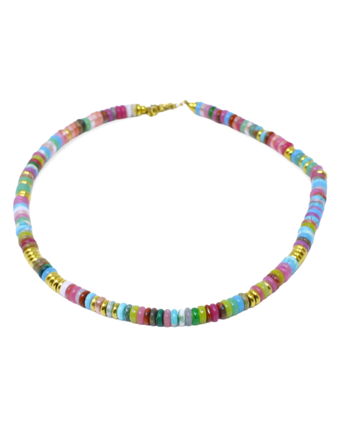 Multi Gemstone Heishi Necklace