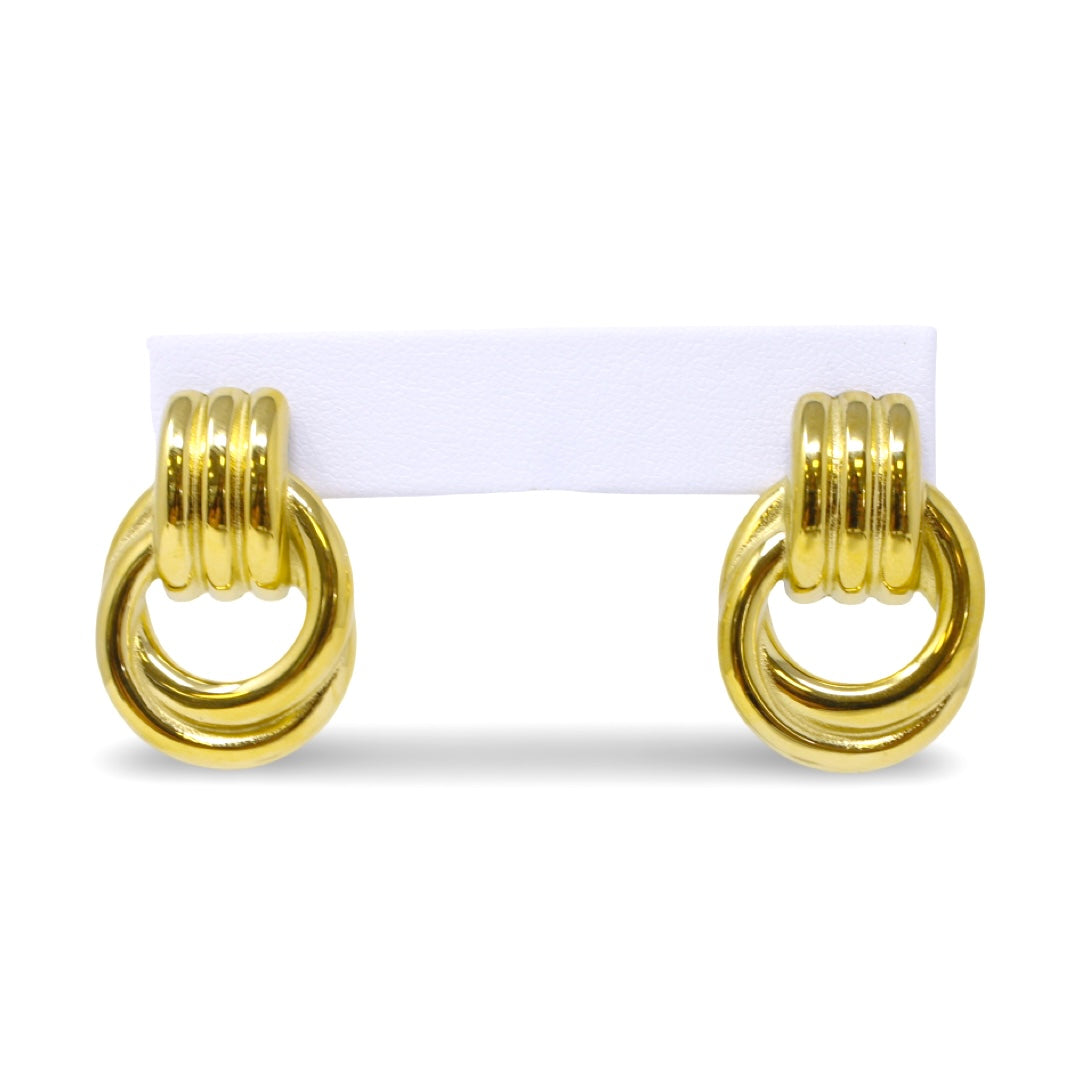 Knock Knock Hoops in Gold