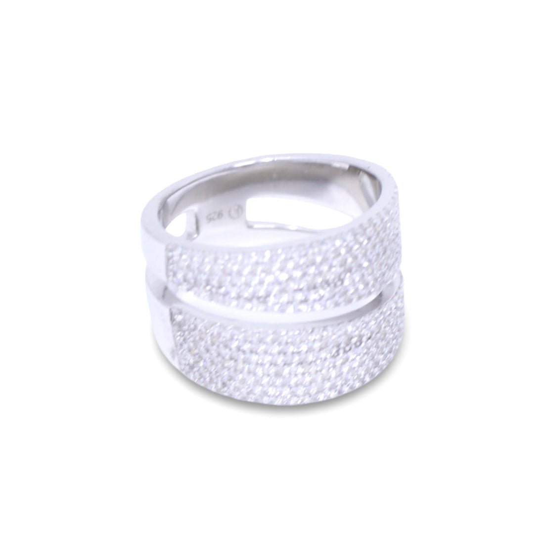 Christine Pave Ring in Silver