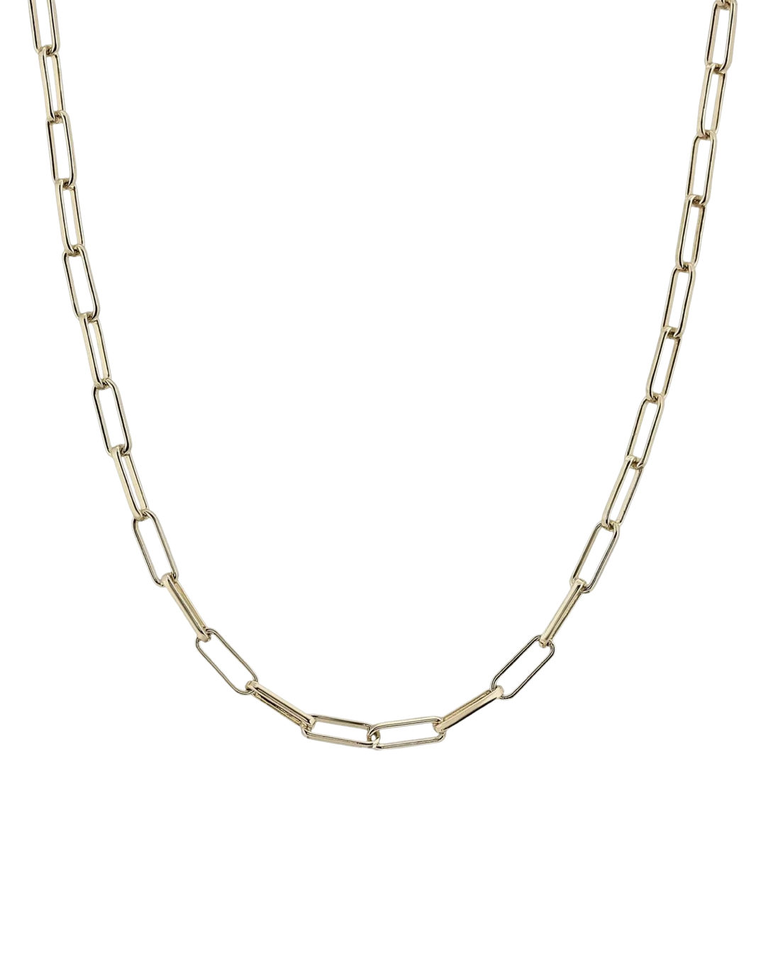 Elongated Link Chain in Gold 30"