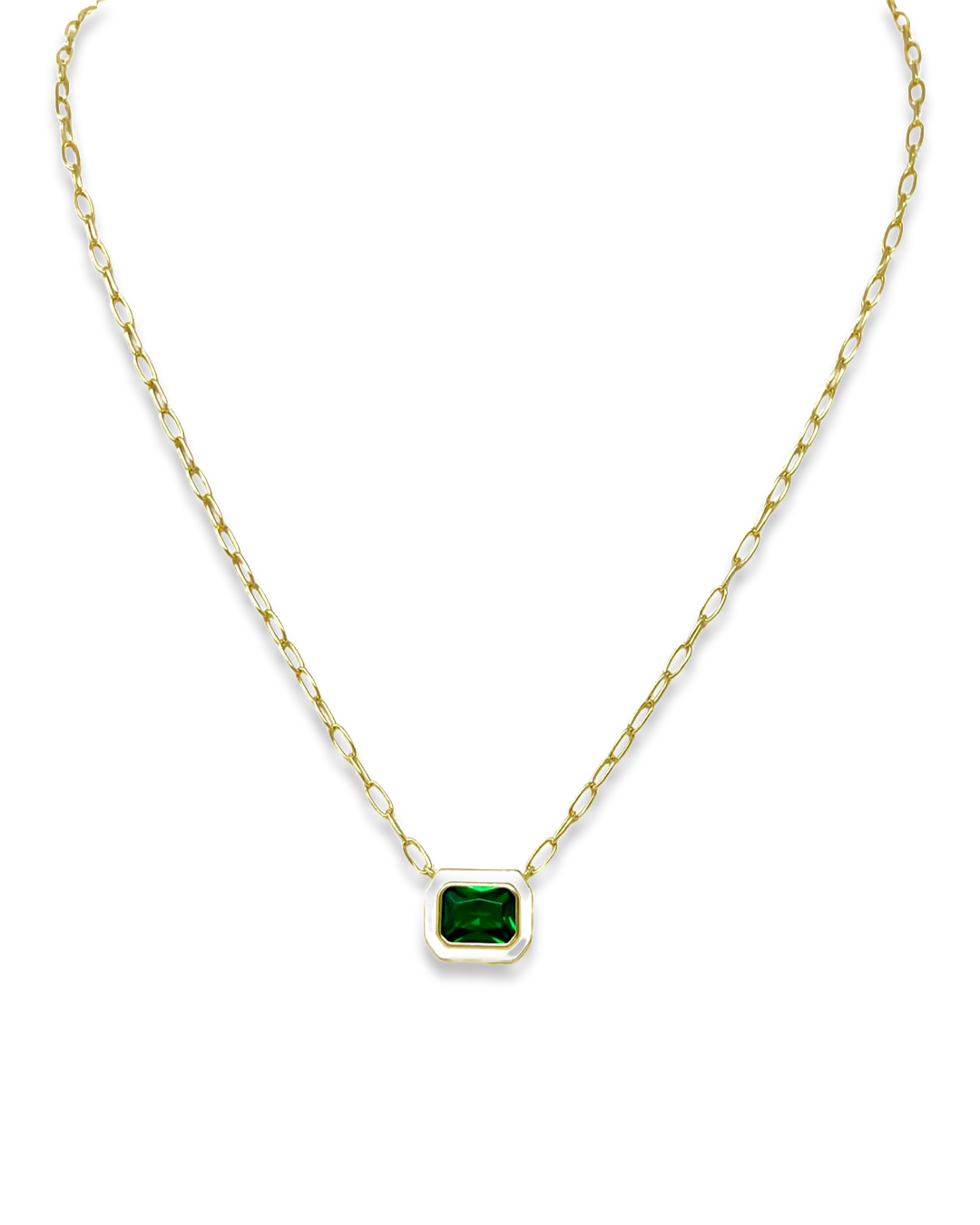 Gatsby Necklace in Emerald Green