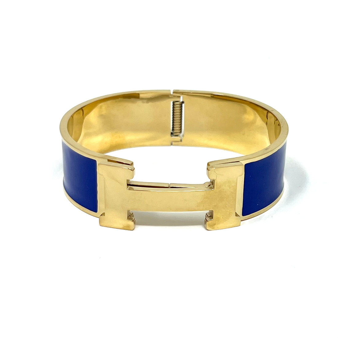 Enamel H Bracelet in Royal Blue