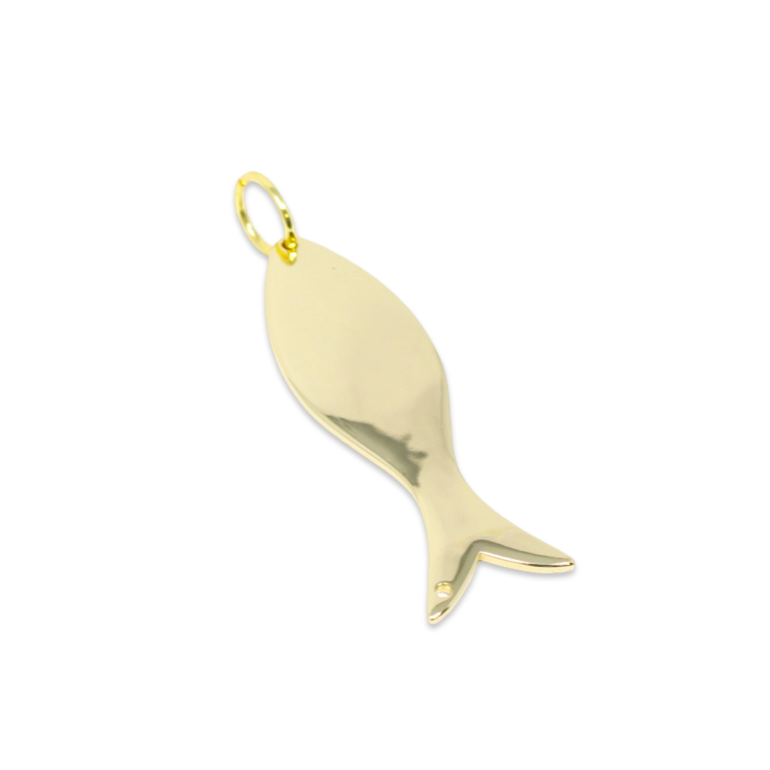 Sleek Fish Charm in Gold