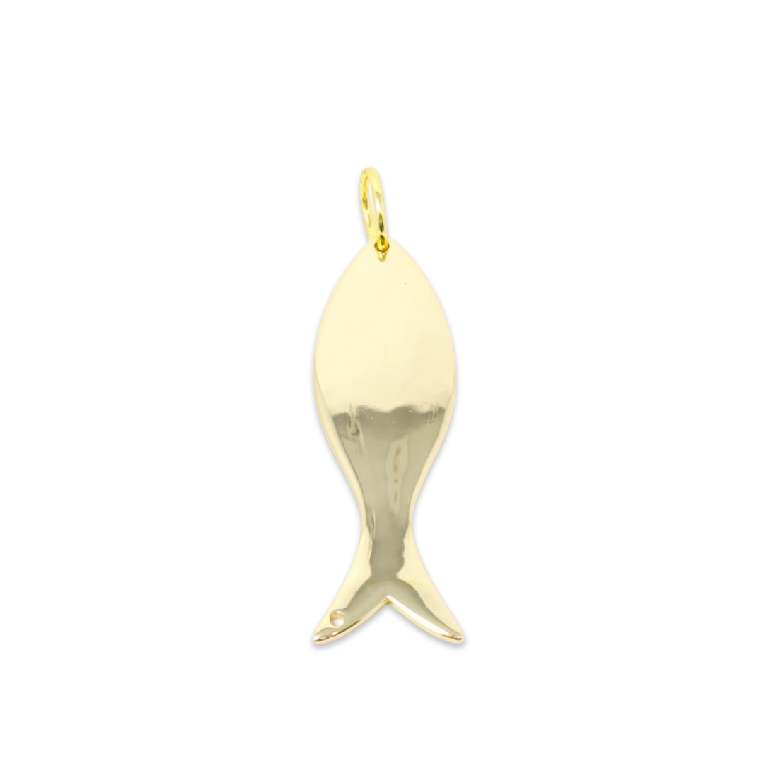 Sleek Fish Charm in Gold
