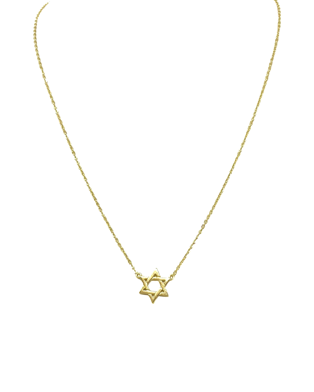 Simple Star of David Necklace in Gold