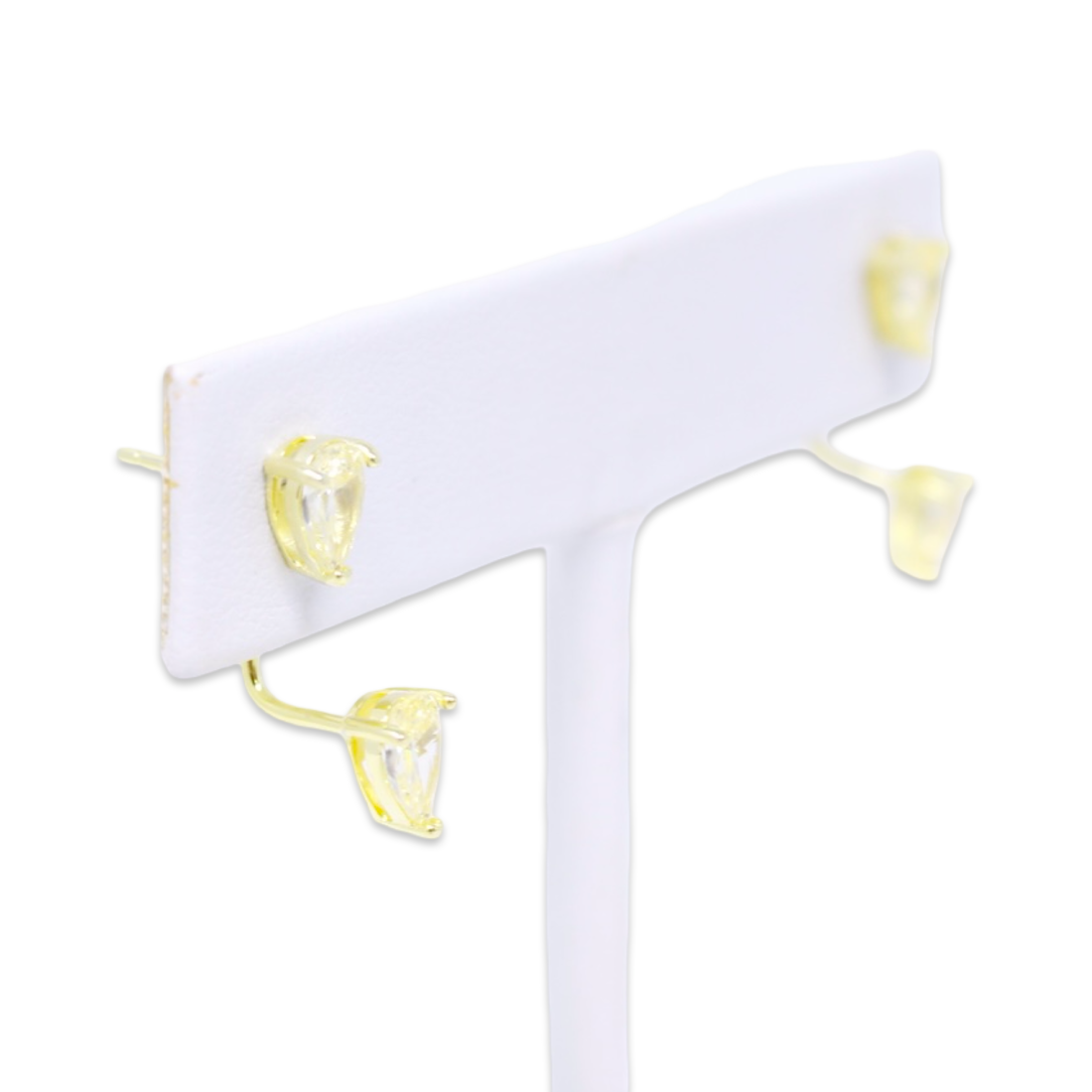 Canary Yellow Ear Jacket Earrings in Gold