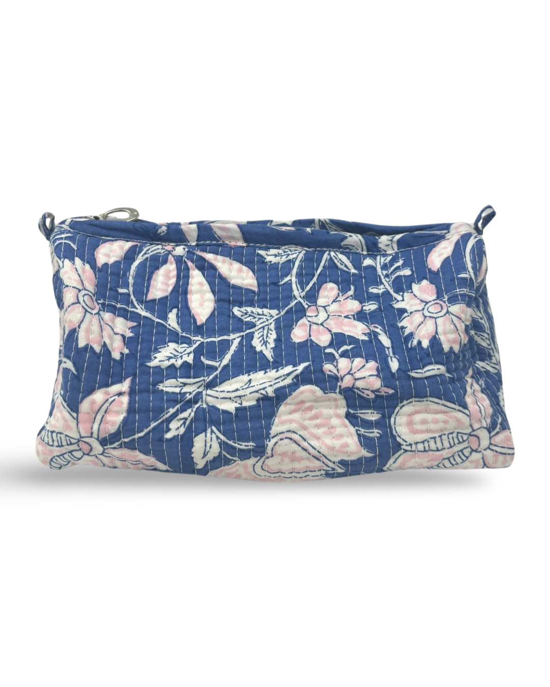 Block Print Pouch in Royal Blue