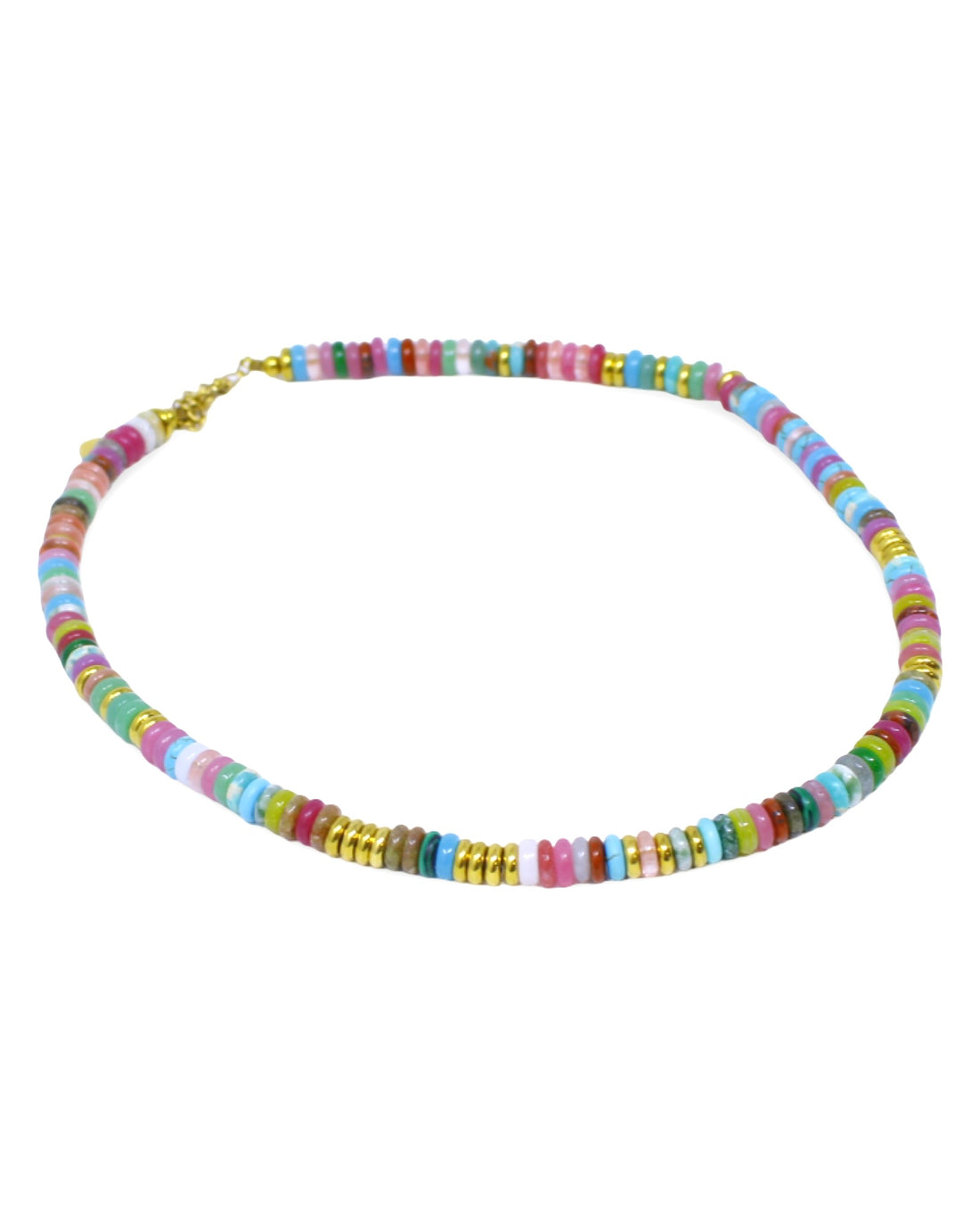 Multi Gemstone Heishi Necklace