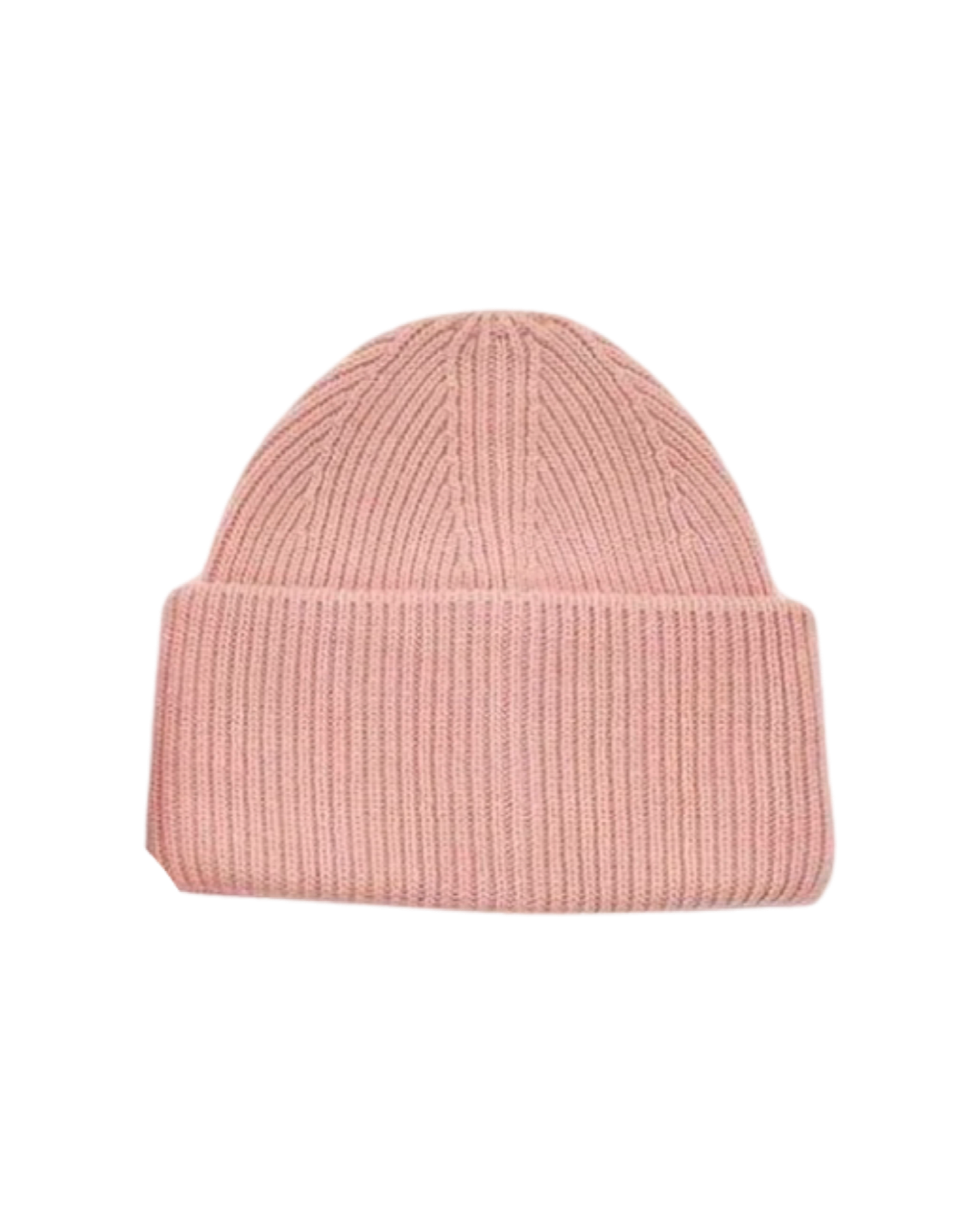 Wool Blend Beanie Hat in Petal Pink