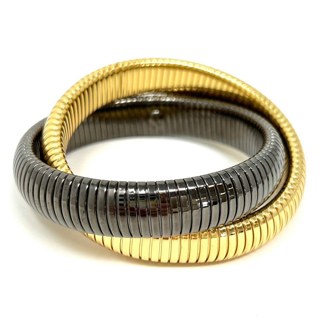 Two Tone Double Coil in Gold/ Gunmetal