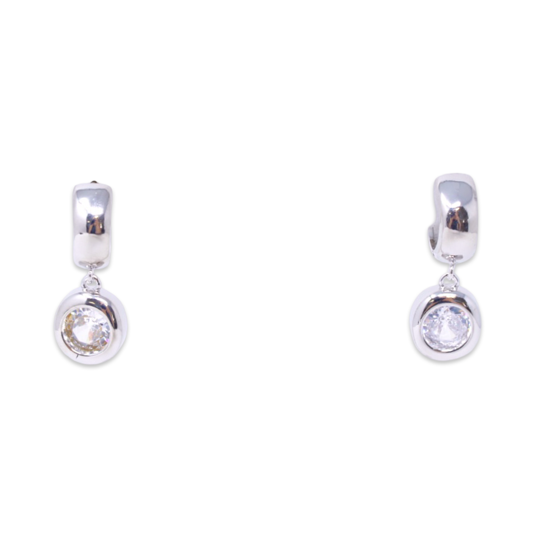 Bethany Drop CZ Earrings in Silver