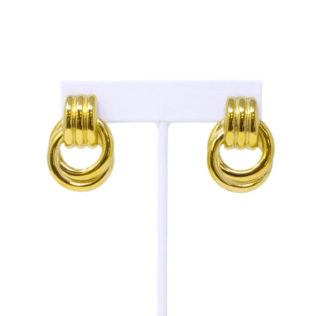 Knock Knock Hoops in Gold