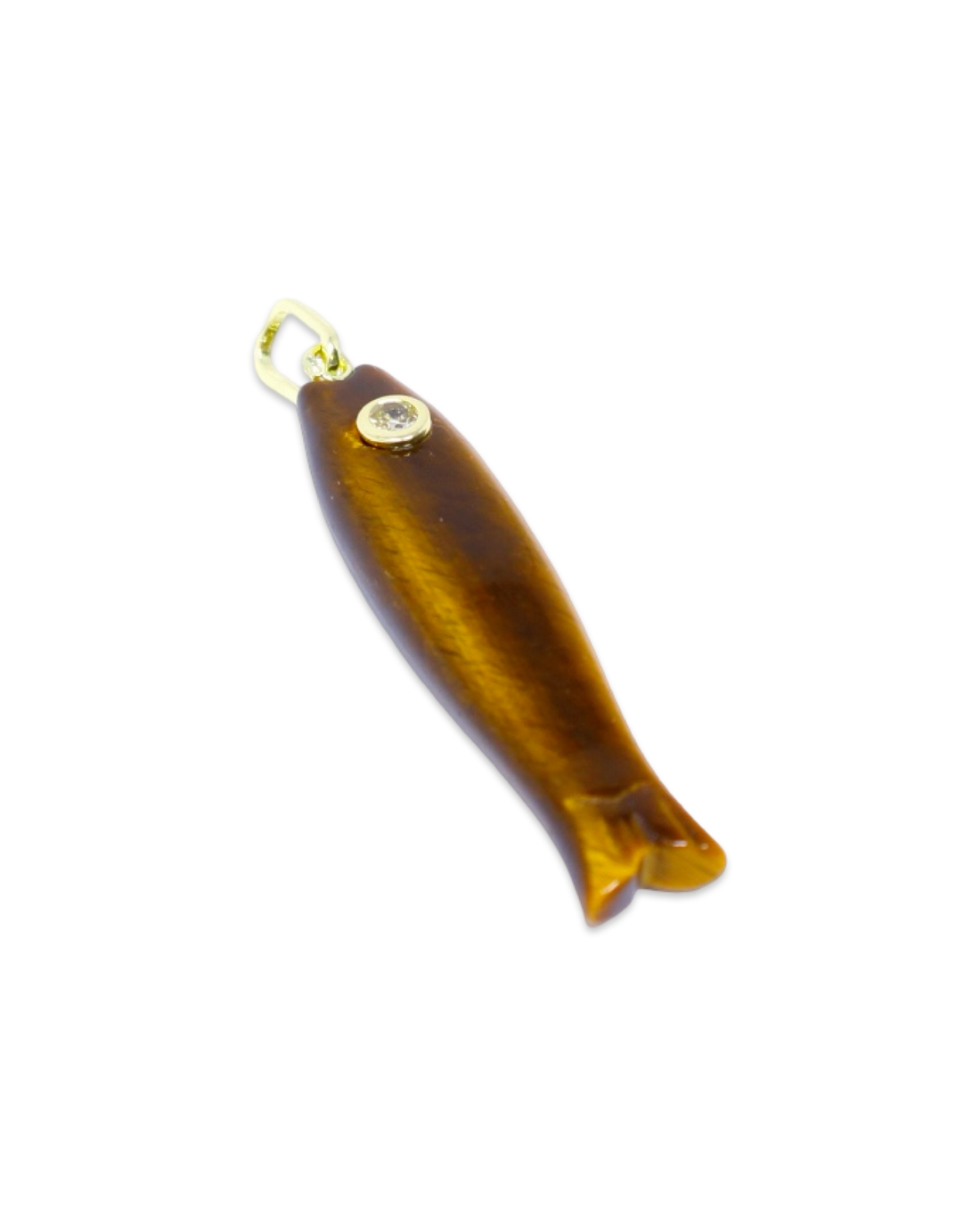 Tigers Eye Fish Charm