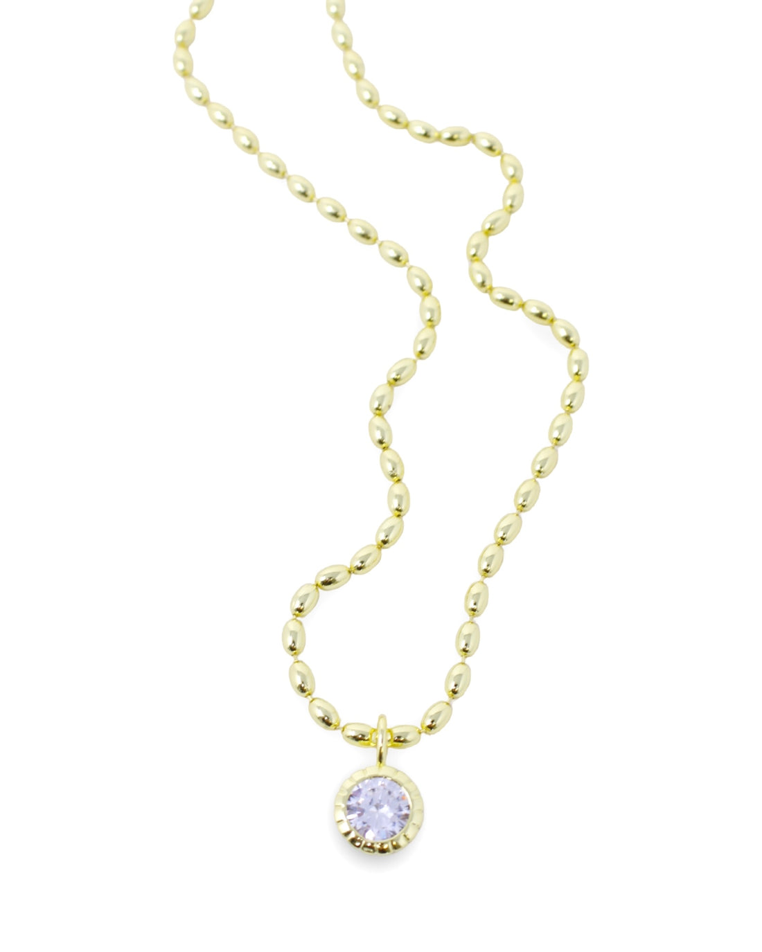 HH Perla x ELEVEN11 Classic Spring CZ Necklace in Gold