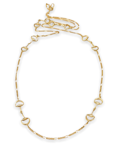 Chloe Long Equine Necklace in Gold
