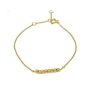 Mini Ball Delicate Chain Bracelet in Gold