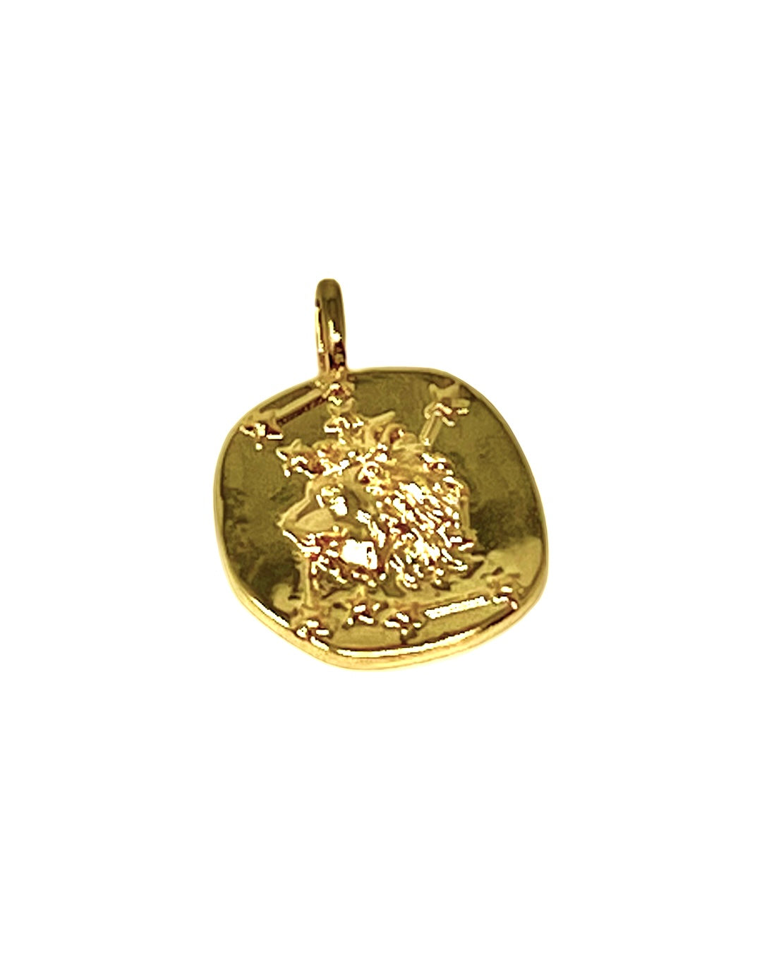 Lion Head Charm in Gold