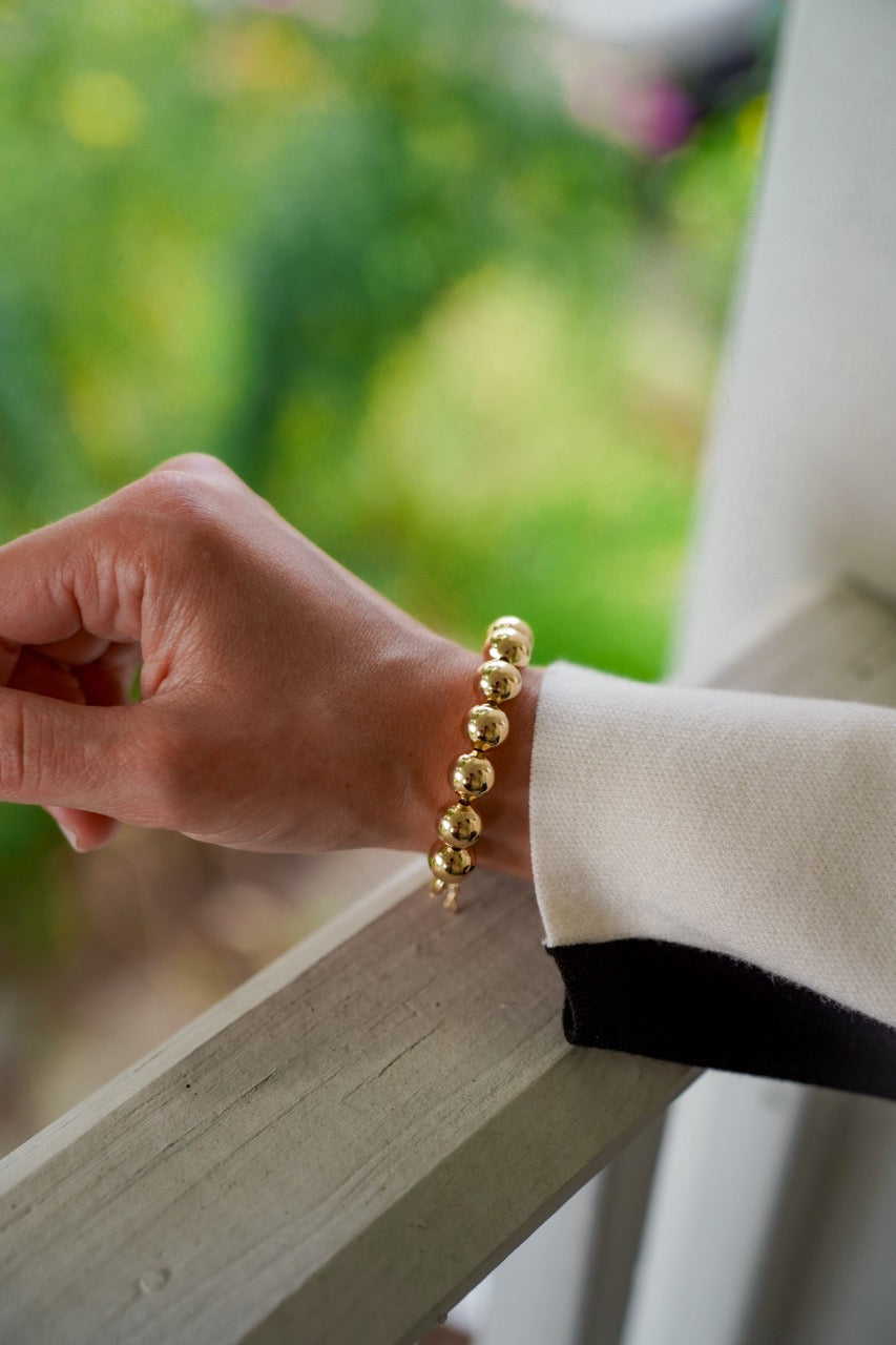 Bold Ball Bracelet in Gold