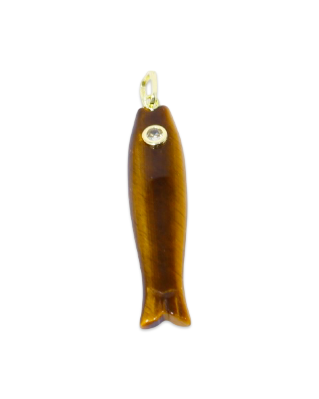 Tigers Eye Fish Charm