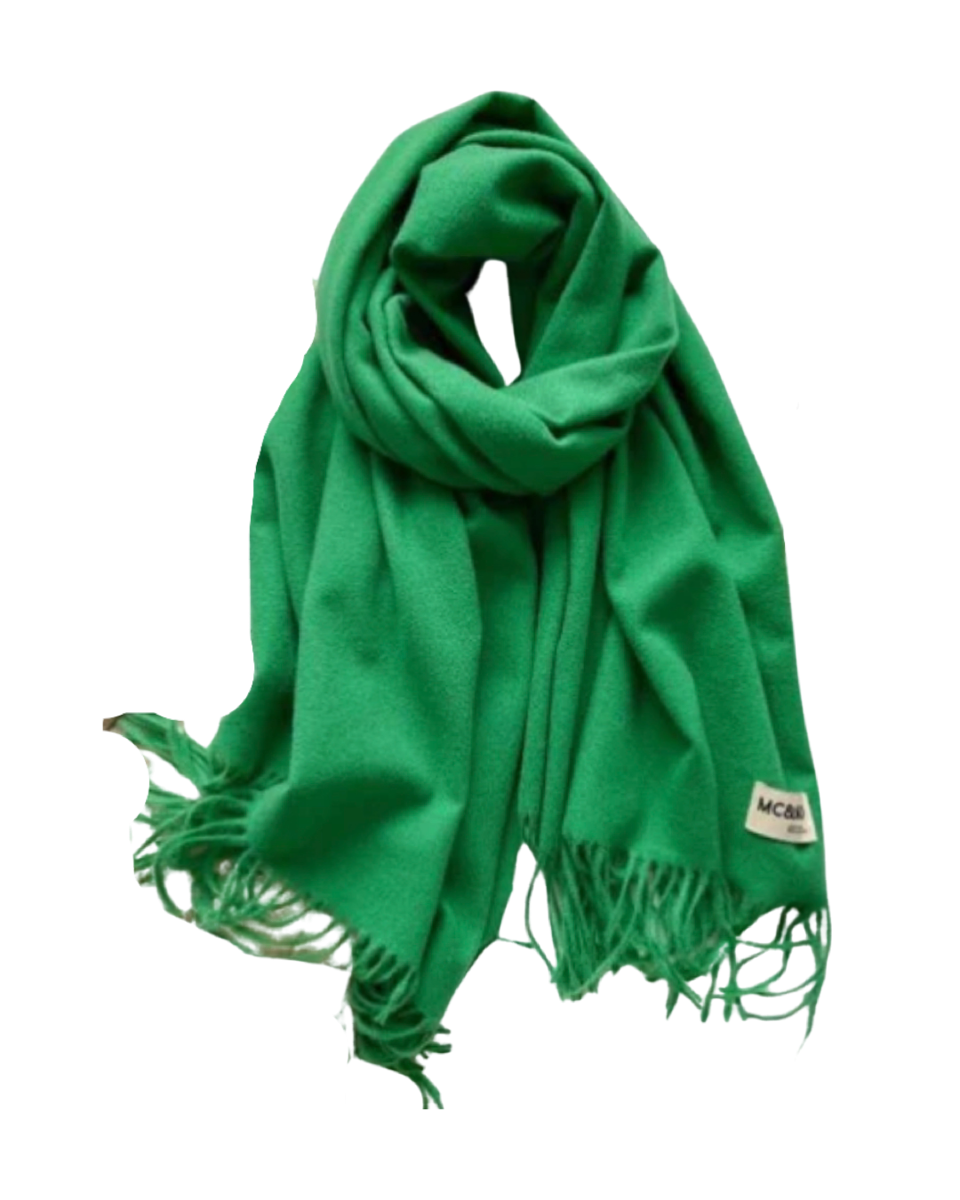 Classic Fringe Scarf in Green