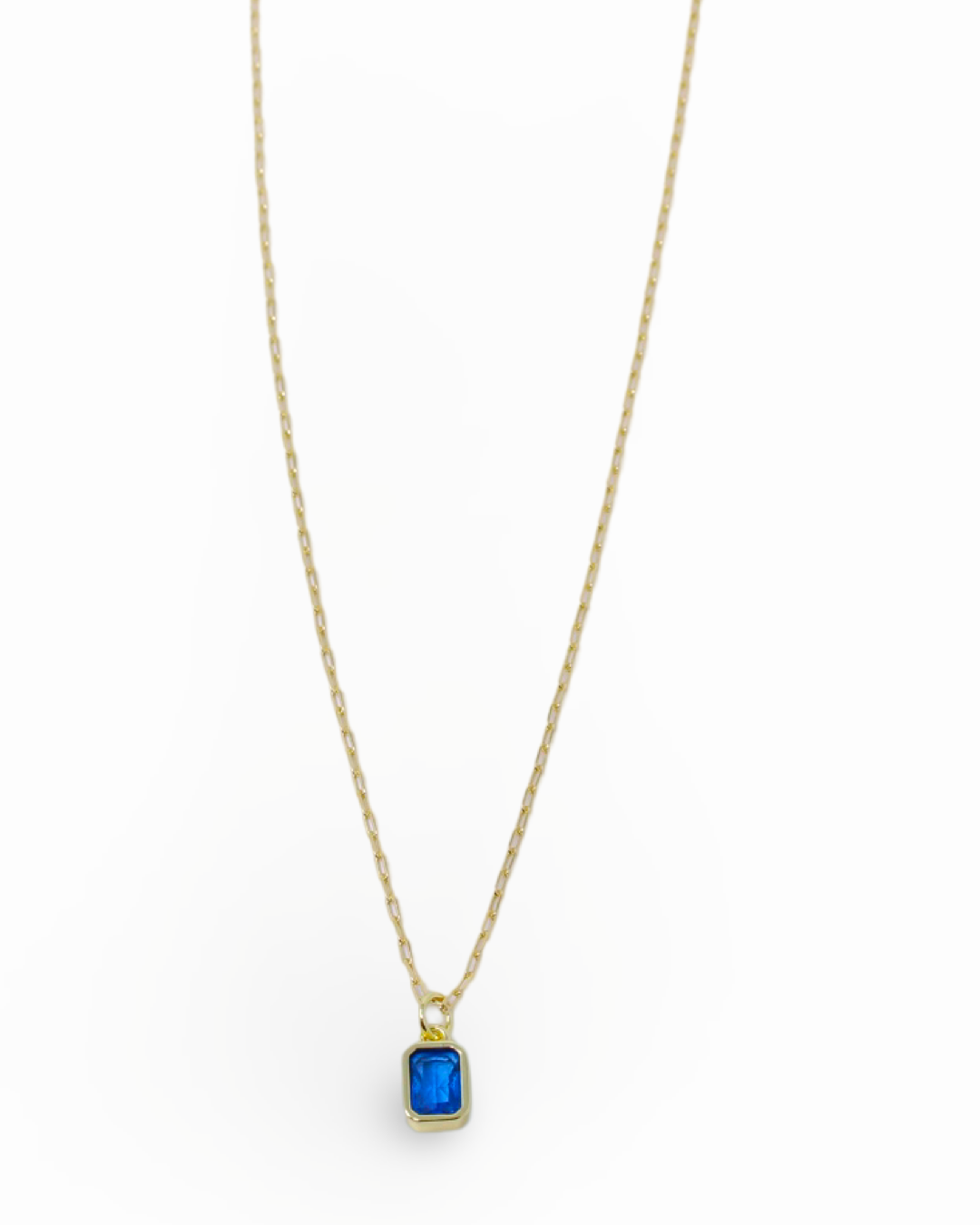 Birthstone Necklace in December Topaz Blue