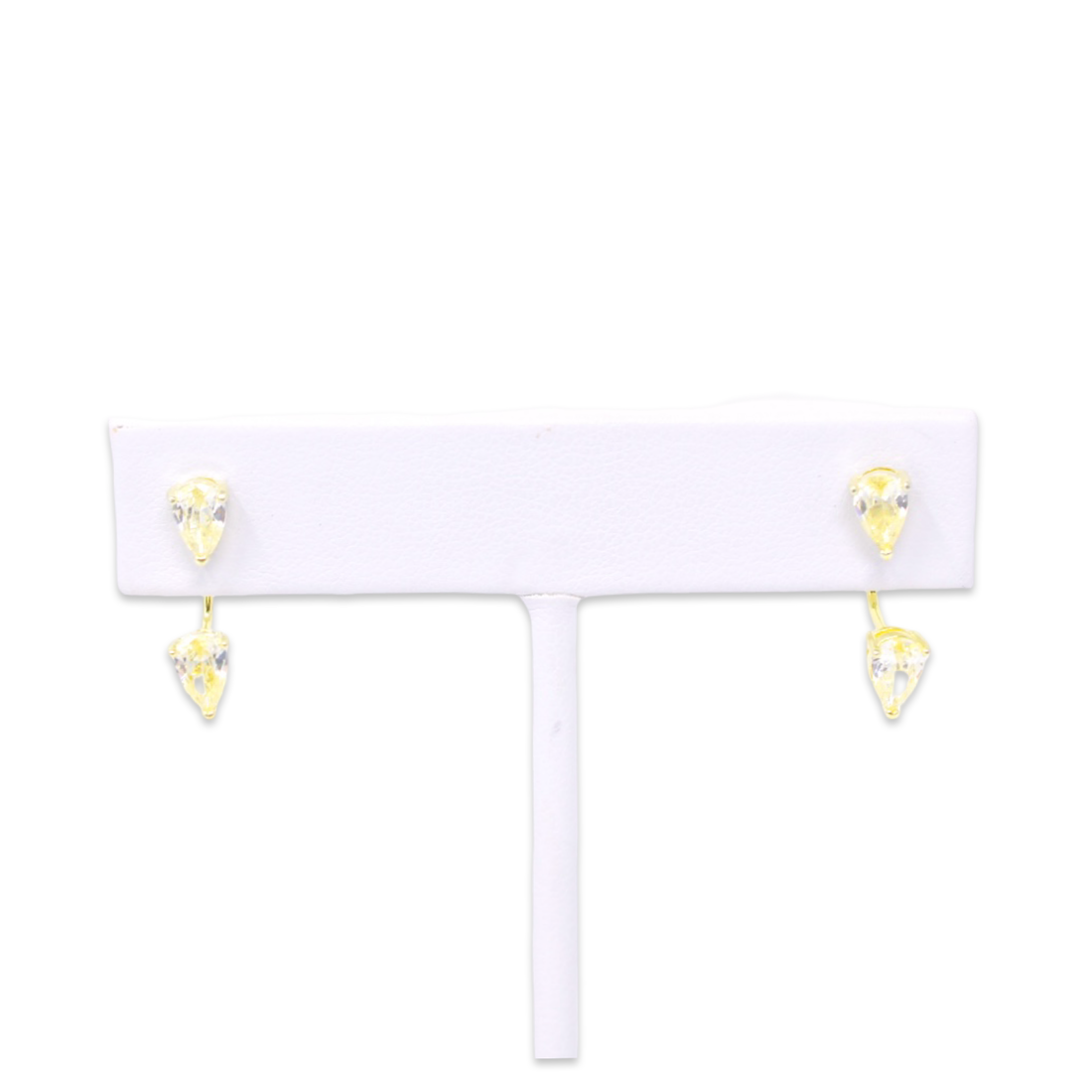 Canary Yellow Ear Jacket Earrings in Gold