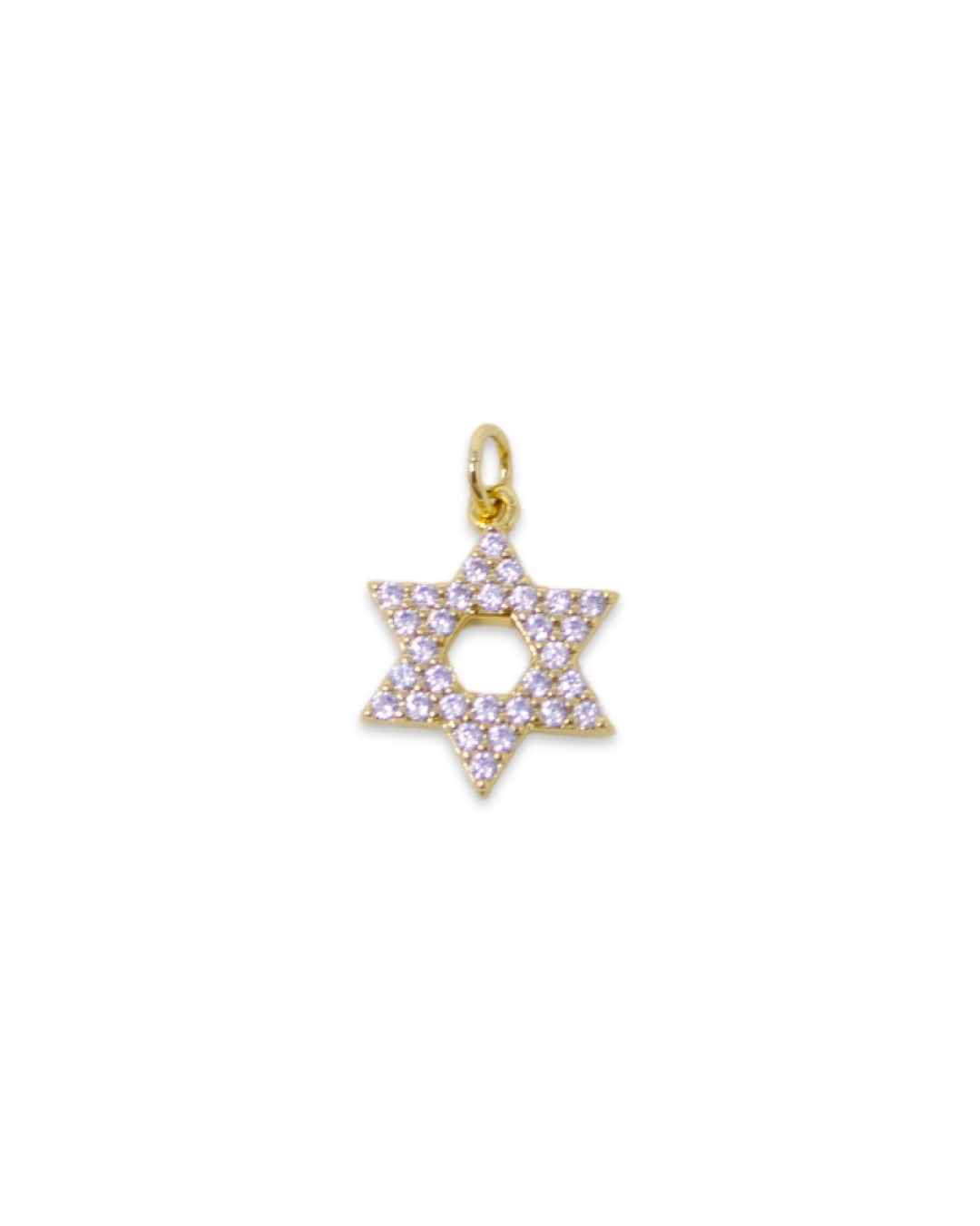 Pave Star of David Charm in Gold