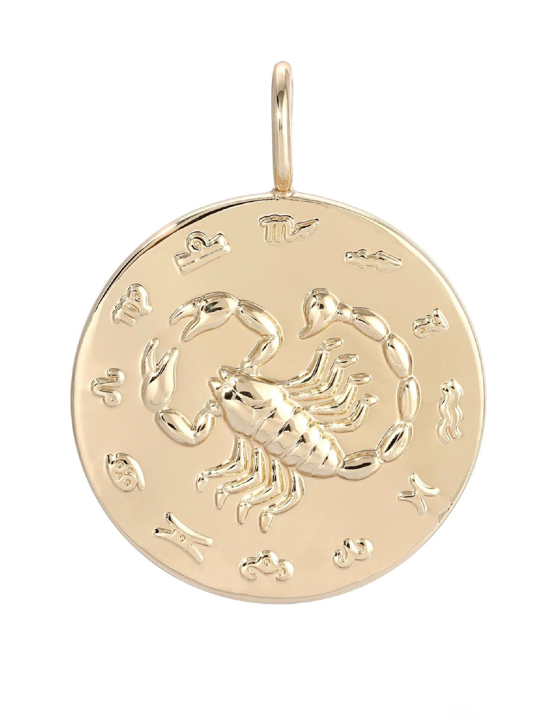Zodiac Pendant Charm in Gold - Scorpio