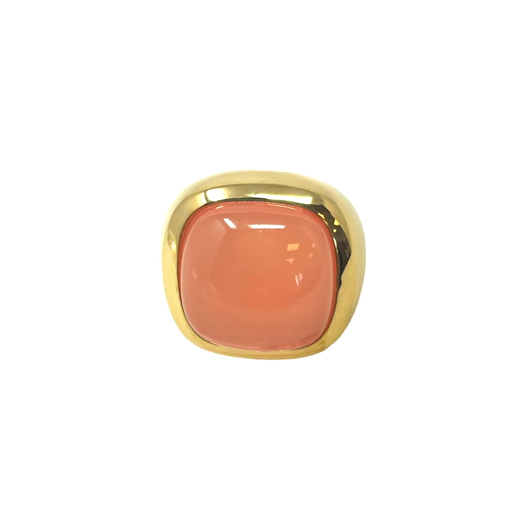 Frosty Lobster Ring in Coral