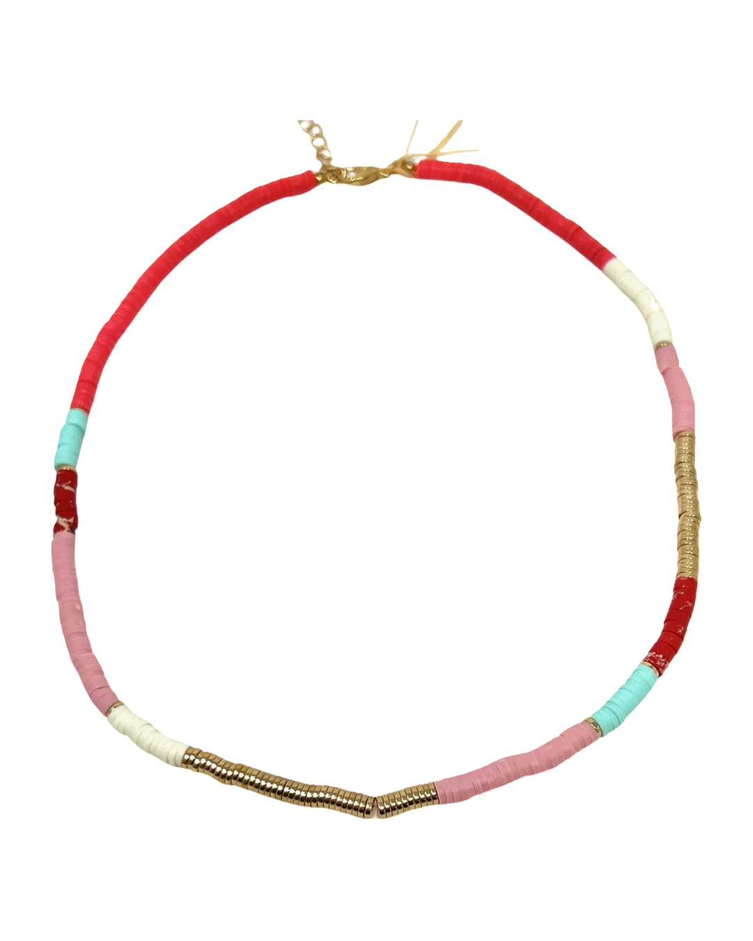 Sorbet Summer Necklace in Red/ Pink
