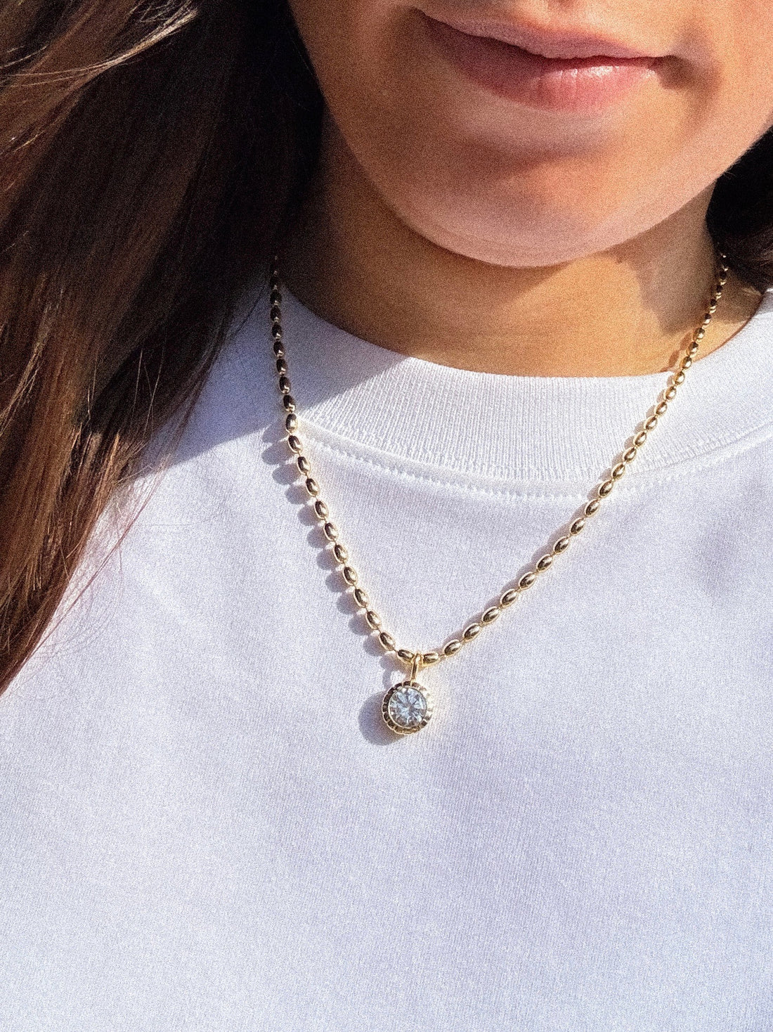 HH Perla x ELEVEN11 Classic Spring CZ Necklace in Gold