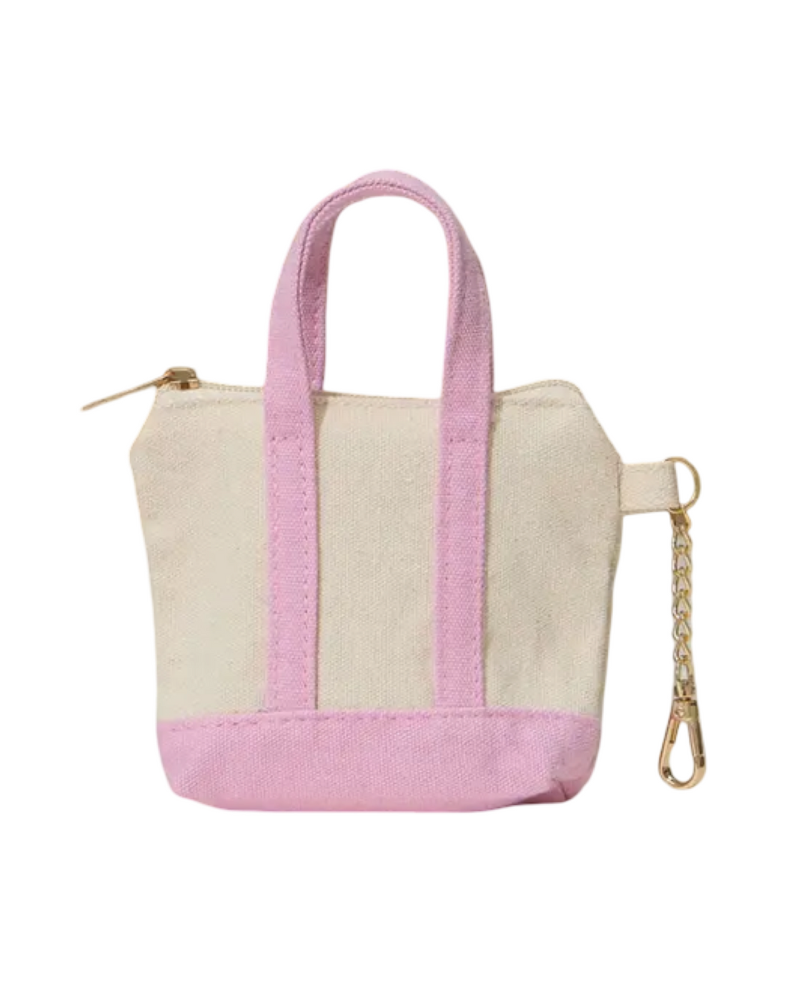 Boat Bag Charm Keychain in Light Pink