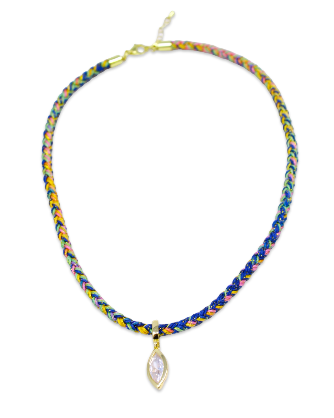 Braid Necklace with CZ