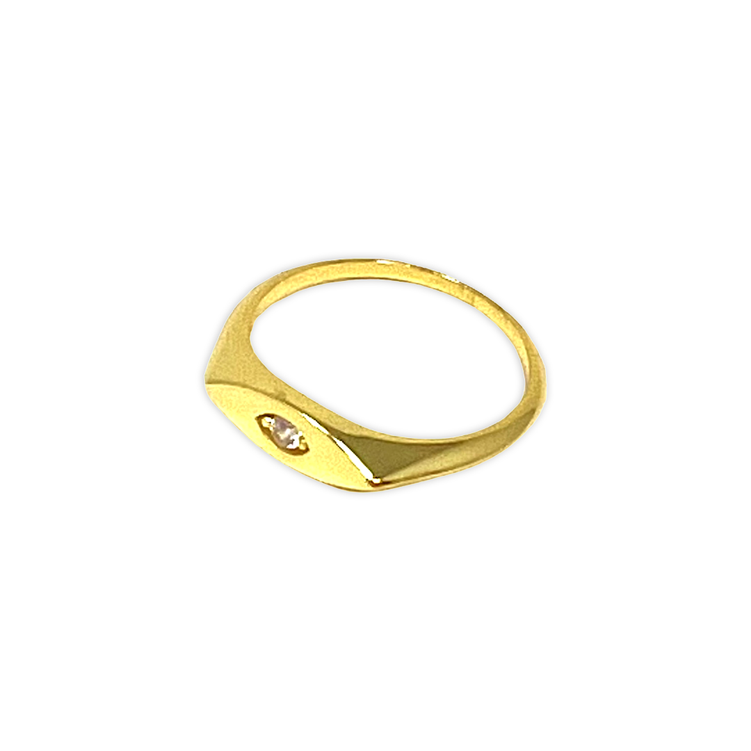 Evil Eye Ring in Gold