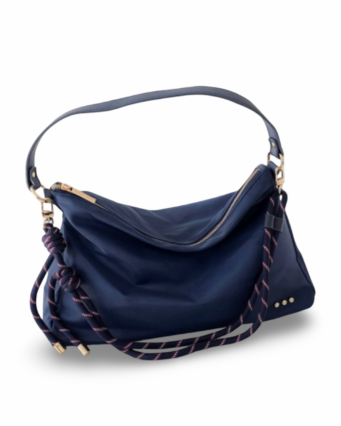 Nikki Nylon Slouchy Shoulder Bag in Navy
