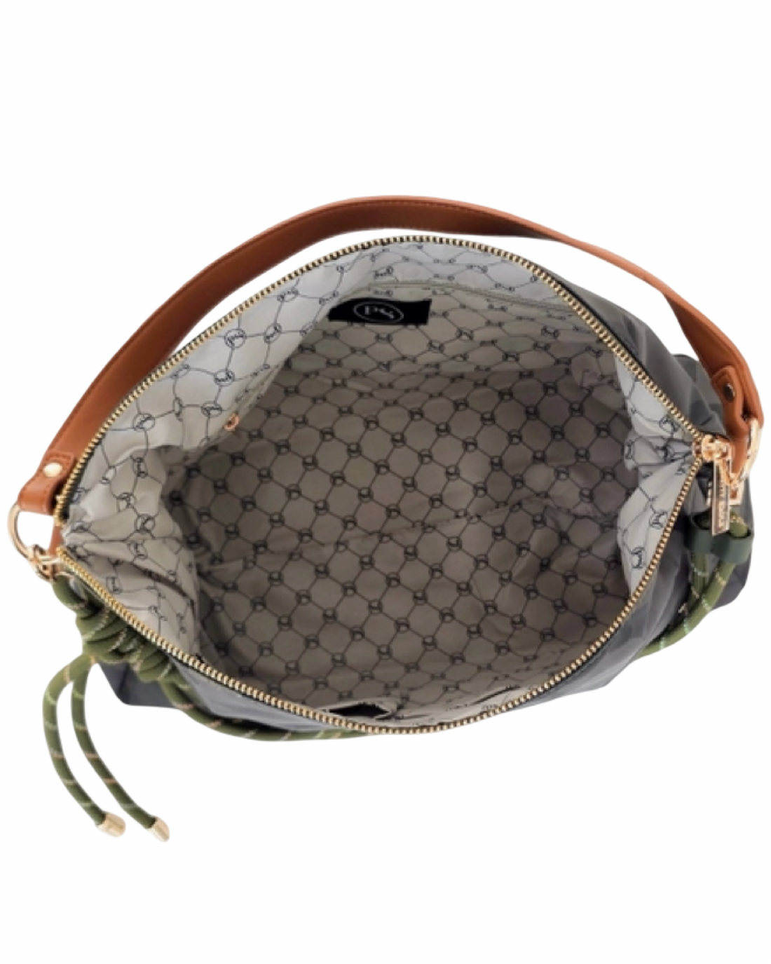 Nikki Nylon Slouchy Shoulder Bag in Black