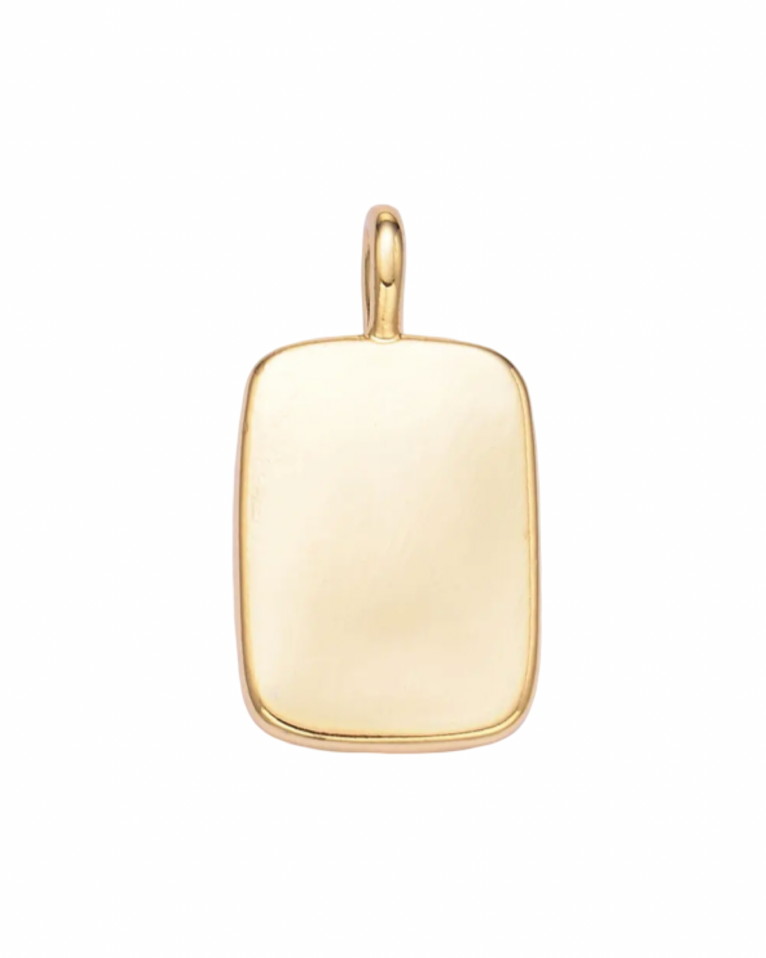 Smooth Tag Charm in Gold