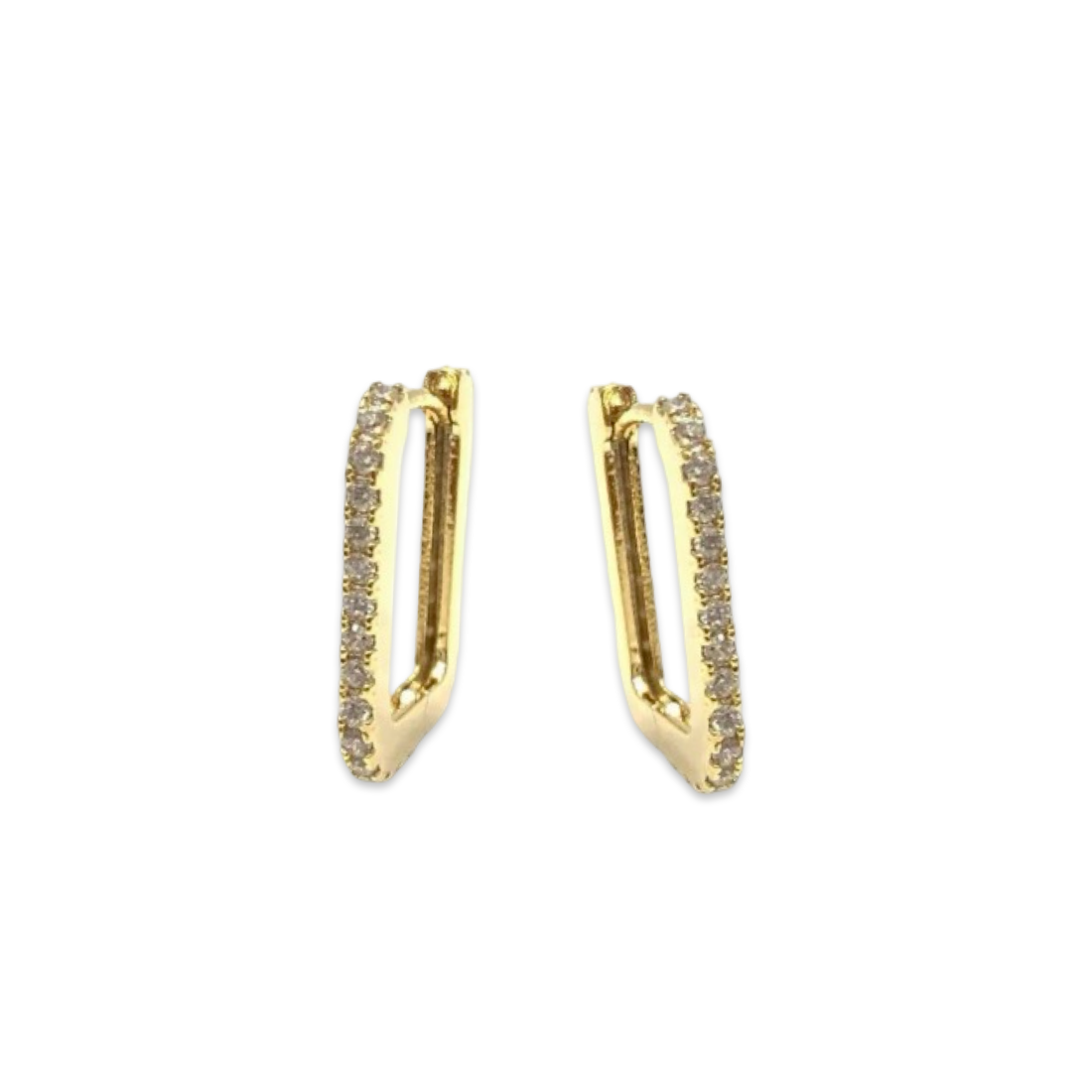 Penelope Pave Hoop in Gold