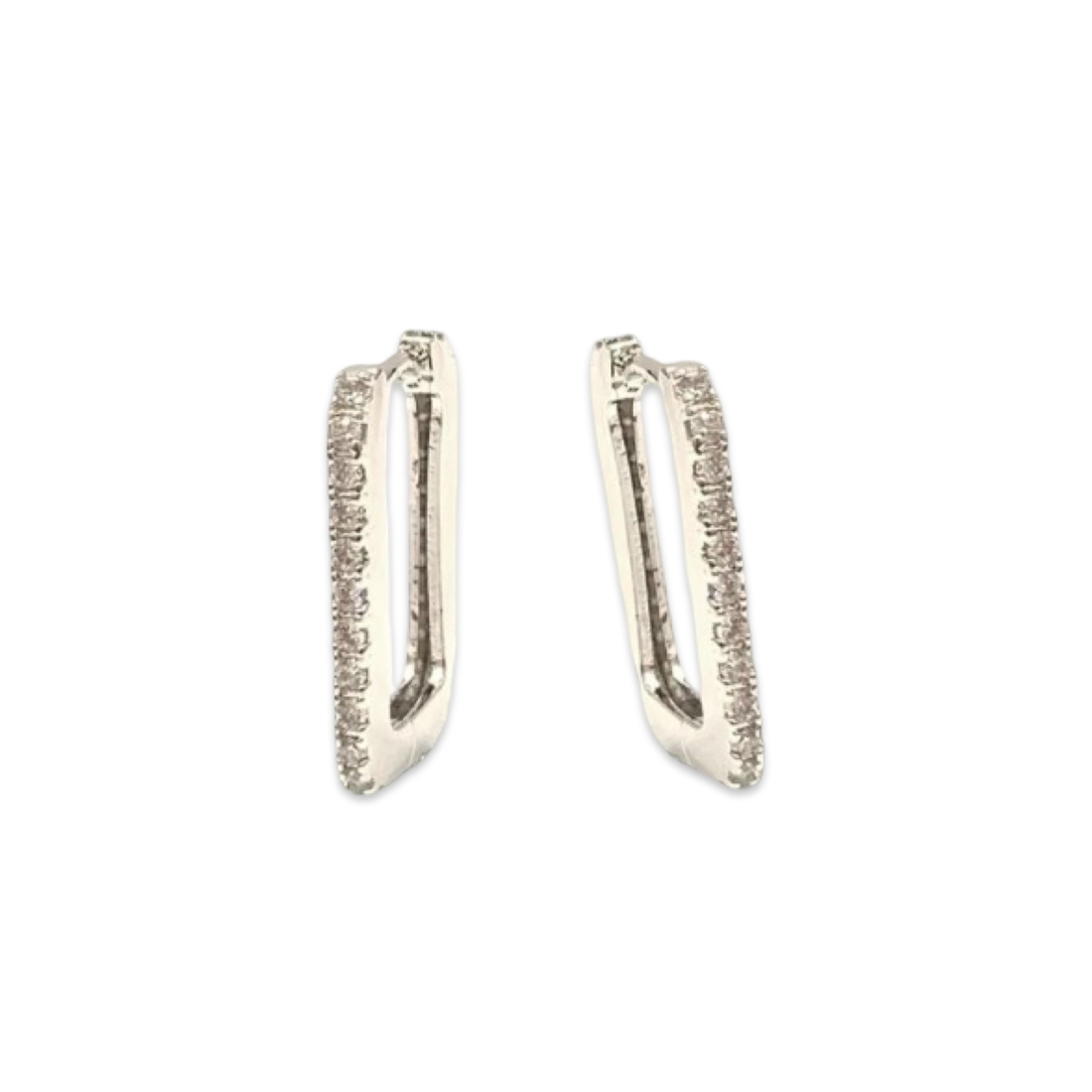 Penelope Pave Hoop in Silver